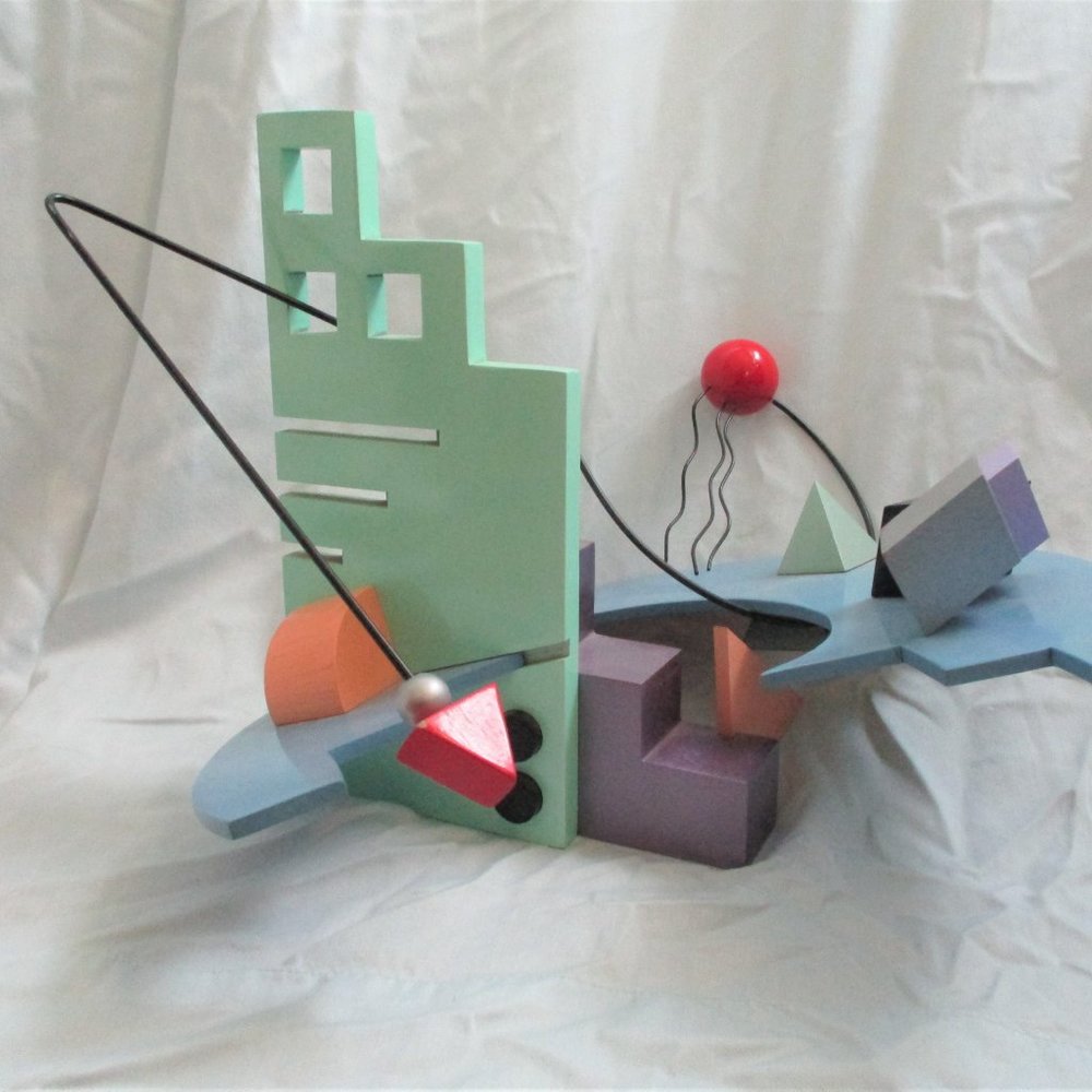 Signed 1980s BOB STIMMEL URBAN REVERIE Modern Sculpture Art Abstract - Picture 7 of 8